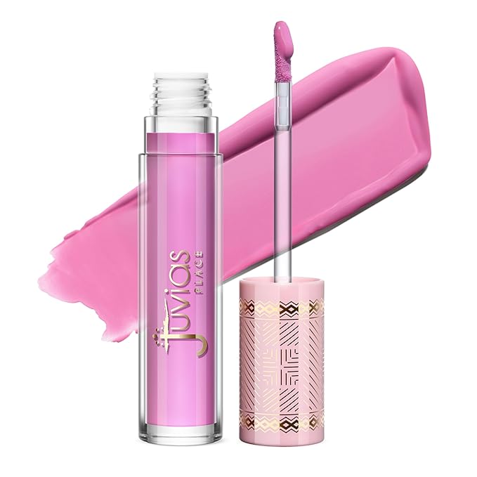 Juvia's Place Smoothie Lip Gloss Guava Berry - Hydrating Cream Lipgloss with Pink & Mauve Tones - Non Sticky Plumping Glosses - High Shine Lipgloss for Women - Lip Plumper with Cocoa Butter & Chia Oil