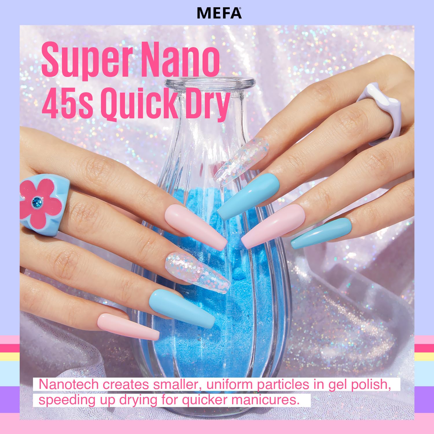 MEFA 35 Pcs Pastel Gel Nail Polish Set, 32 Colors Spring Collection Gel Nail Polish Kit Macaron Pink Green Nail Art Manicure DIY Home Decoration Beginners Gifts for Women Girls