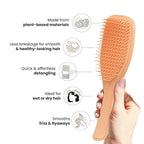 Tangle Teezer Plant-Based Ultimate Detangler Brush, Dry & Wet Hair Brush, Eliminates Knots & Reduces Breakage for All Hair Types, Orange