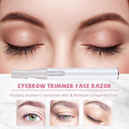 Chumia 2 Pcs Electric Eyebrow Trimmer Women Precision Face Razors Mini Shaver with Comb Christmas Women Gift Battery Operated Personal Epilator for Face Neck Fuzz Lips Leg(White, Pink)