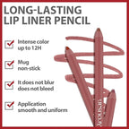 Matte Lip Liner, Highly Pigmented Natural Lip Makeup, Highly