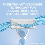 BIC EasyRinse Sensitive Anti-Clogging, Refillable Women's Razors With 4 Blades, 1 Razor Handle and 3 Refill Razor Cartridges Razor Kit