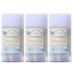 A La Maison Fresh Sea Salt Aluminum Free Deodorant for Women and Men - Natural Deodorant (3 Stick Bulk Pack)
