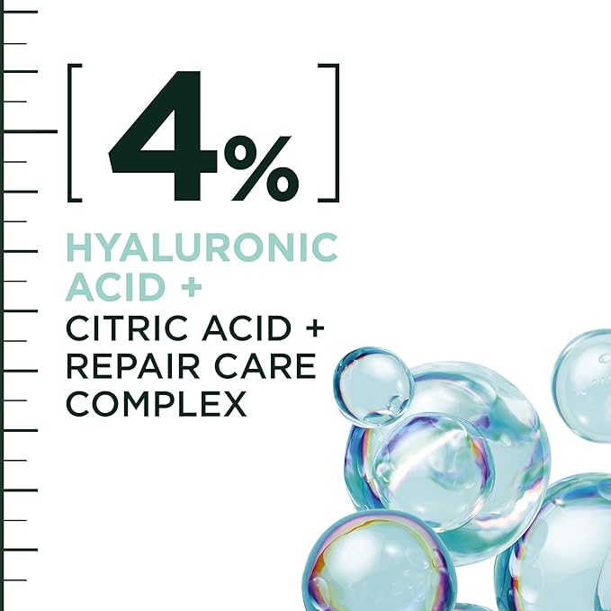 Garnier Fructis Hair Filler Moisture Repair Shampoo, Sulfate Free Shampoo for Curly, Wavy Hair with Hyaluronic Acid, 10.1 Fl Oz, 1 Count