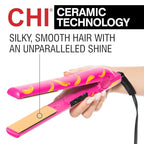 CHI Ceramic Series Flat Iron, Hair Straightener for Silky, Smooth Hair, 1" Iron, Going Bananas