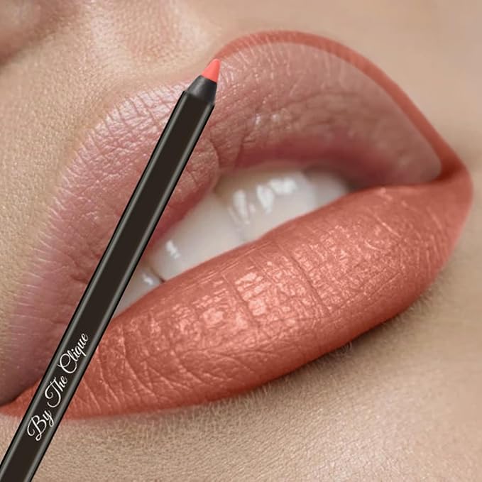 Premium Long Lasting Matte Nude Lip Liner Pencil | Sun Kissed Tan | Soft Peach Tinted Nude Lip Liner