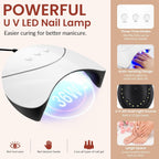 VANREESA 24 Colors Gel Nail Polish Kit with U V Light 42 Pcs Gel Polish Nail Kit Glossy & Matte Top Coat Complete Nail Kit with Manicure Tools Gifts for Women