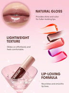 SHEGLAM Jelly Wow Tinted Lip Oil Plumping Lip Gloss Natural -Hot Shot