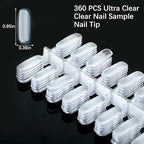 360pcs flat square nail tips