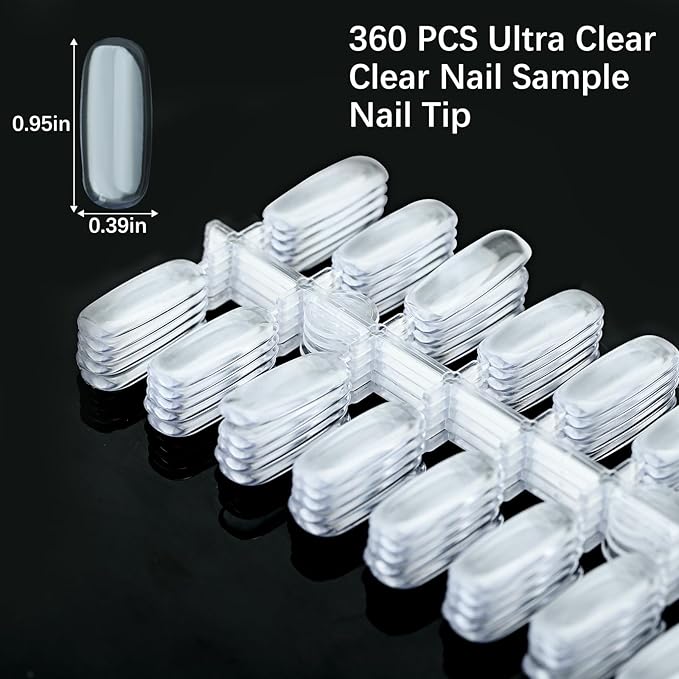 360pcs flat square nail tips