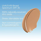 Eucerin Sun Tinted Sensitive Mineral Face Sunscreen Lotion SPF 35, Non-Comedogenic Mineral Sunscreen with Gentle Zinc Oxide Protection for Sensitive Skin, 1.7 Fl Oz Bottle