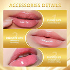 Transferproof Color Changing Lipstick, Gold Crystal Ph Lipstick Color Changing Lipsticks for Women Girls, Temperature Change Moisturizer,Long Lasting 24 Hours Moisturizing Glossy Shine Lip Gloss(2Pcs)
