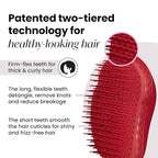 Tangle Teezer Original Detangler Brush, Dry & Wet Hair Brush for Thick & Curly Hair Types, Salsa Red