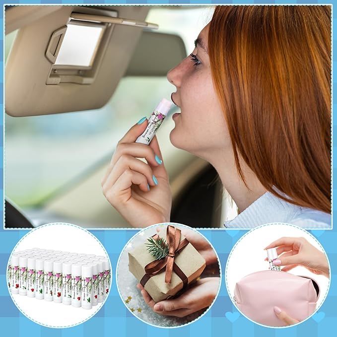 50 Pcs Lip Balm Bulk Christian Gift for Women Faith Religious Bible Verse Lip Balm Inspirational Gift Scripture Moisturizing Lip Care Product for Coworker Friend Sister Teacher Birthday