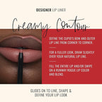 Runway Rogue Designer Liner Lip Pencil, Matte Medium Dusty-Rose Lip Liner Pencil and Lip Liner Sharpener, ‘Work It Babe’