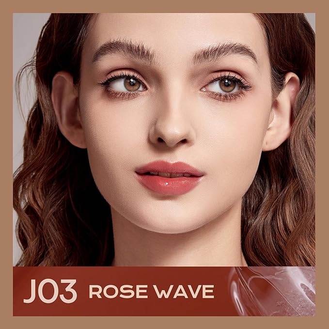 Mistine Lip Gloss Lip Oil Lip Plumber Non-sticky Tinted Lip Gloss for Women Infused with 1% Peptide Finish Lip Tint Hydrating Lip Stain Lightweight Feeling J03 Rose Wave 0.1 fl oz