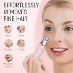 Rechargeable Facial Hair Remover for Women: 2-in-1 Device for Shaping Eyebrows and Removing Face Peach Fuzz (Gradient Pink)