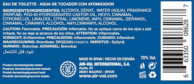 Marvel Captain America, Fragrance, for Men, 3.4oz, 100ml, Eau de Toilette, EDT, Cologne, Spray, Made in Spain, By Air Val International