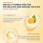 5 in 1 Vitamin C Eye Cream for Dark Circles and Puffiness - Eye Cream Anti Aging - Under Eye Cream for Puffiness and Bags Under Eyes - Eye Bag Cream for All Skin Types - Rejuvenate Your Eye Area