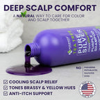 Tea Tree Purple Shampoo for Blonde, Bleached, Silver & Grey Hair, Anti-Brass Toner, Boosts Highlights & Color, Revitalizes, Relieves Itchy Scalp & Salon-Grade Hair Toner Shampoo.