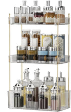 3 Tier Bathroom Countertop Organizer, Makeup Skin Care Organizer, Perfume Tray Vanity Countertop Organizer for Bathroom Countertops