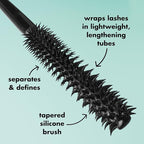 e.l.f. Lash XTNDR Mascara, Made With Tubing Technology For The Look Of Lash Extensions, Clump & Flake Free, Vegan & Cruelty-Free, Deep Brown