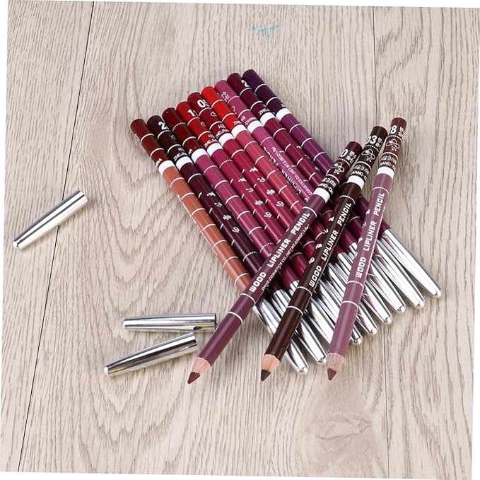 Non-drying Lip Liner 12pcs Pipliner Pencil Waterproof Lipliner Pencil Lip Liner Pencils Water Proof Eyebrow Pencil Natural Color Lip Liner