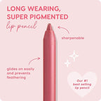 Colourpop Lippie Lip Pencil - High-Pigment, Long-Lasting Lip Liner - Sharpenable Lip Liner Pencil for High-Impact Lip Color - Vegan, Cream Formula with Precise Application - Shot Clock (0.04 oz)