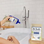 Dr Teal's Foaming Bath with Pure Epsom Salt, Sensitive Skin with Colloidal Oatmeal & Cucumber, 34 fl oz (Pack of 4)