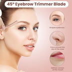 Face Razor for Women, Dermaplane Razor for Women Face Metal for Arm Armpit Leg Peach fuzz (A1-Rose Gold (12 replaced blades))