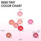 Amuse SEOUL BEBE TINT - 04 APPLE LIKE | 24-hour Long-lasting Lip Stain, Plumping, Hydrating, Moisturizing, No Peel Off, Lip Care, Treatment, Non Sticky, Korean Lip Tint for Dry Lips