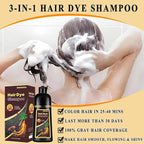 Dark Brown Hair Dye Shampoo 3 in 1 for Gray Hair, Long-lasting & Natual Hair Color Shampoo, Herbal Ingredients Natural Shampoo Hair Dye Effect in Minutes, Gifts for Men Women 500ml
