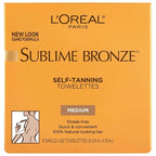 L'Oreal Paris Sublime Bronze Self-Tanning Body Towelettes, 6-Count (Pack of 2)