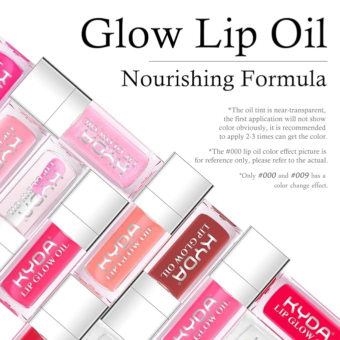 KYDA Hydrating Lip Glow Oil, Color Changing Tint, Lip