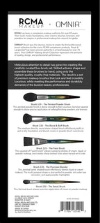 RCMA Makeup x Omnia Professional Makeup Brush 5pc Set, Premium Synthetic Fiber, Iridescent Acrylic Handle, Face Powders, Complexion and Foundation Blending Application Brush set.
