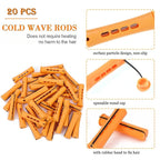 Perm Rods Set for Natural, Long, and Short Hair - Plastic Cold Wave Rods for Women's Hair Curling and DIY Hairdressing (20pcs Orange)