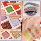 KAIQIKAIXI 42 Colors Eye shadow Palette Eye Makeup Neon Eyeshadow Palette Pallet Matte Colorful Shimmer Metallic Bright Color Pigmented Highlight Cosmetics