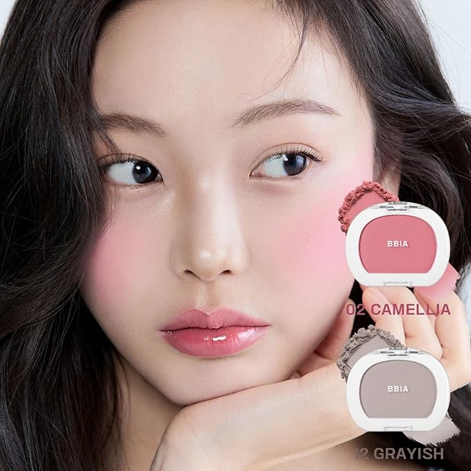 BBIA Last Blush NEW 15 Colors - Cheek Blush Shaping Shading Contour & Highlight Long-Lasting Matte Finish Natural Shades Buildable & Blendable Daily Korean Face Makeup (02 CAMELLIA, Pack of 1)