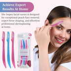Eyebrow Razors for Women and Men – 3-Pack Facial Hair Remover and Exfoliating Dermaplaning Tool for Eyebrows, Upper Lip, Chin, Forehead – Precision Blade with Cover