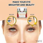 Under Eye Cream with Collagen, Retinol, Caffeine, Avacado Hyaluronic Acid & Hibiscus Honey for Night and Day with Vitamin B5, E for Puffiness Circles Anti Aging Eye Bags and Anti Wrinkle