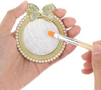 Resin Nail Art Palette Gold Edge Nail Holder