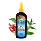Caribbean Breeze Sunscreen Spray SPF 50 Lotion, Mango Scent Lime Fragrance Tanning Sunscreen Spray On Sunscreen with Green Tea & Pomegranate Extracts, 8.5 oz (250 ml)