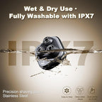 Facial Hair Removal for Women, 3D Floating Blade Rotary Razor, Wet/Dry Electric Shaver, Portable & USB Rechargeable Epilator Hair Remover for Face, Upper Lip, Chin, Arms & Legs (Black)