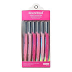 Pretty in Pink Straight-Edge Dermaplane Razors – Set of 6 – Flawless Facial Hair Remover, Dermaplane Razor for Women Face & Exfoliation Tool (Pretty in Pink)