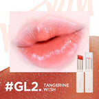 MERZY Glossy Melting Color Lip Balm – Juicy High-Pigment Lip Color with Glossy Shine – Moisturizing Vegan Lip Balm, Coral #02 TANGERINE WISH