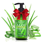 Aloe Vera Gel, 100% Aloe Vera Organic from Freshly Cut Aloe Leaves, Skin Care for Deeply & Rapidly Soothing, Firming, After Shave, Sunburn Relieve, etc