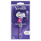 Gillette Venus Deluxe Smooth Swirl Women's Razor Handle + 2 Blade Refills (Pack of 2)