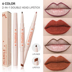 Pink Matte Lip Liner Lipstick Lip Crayon Set, 2-in-1 Smudge-Proof Waterproof Long Lasting Creamy Lip Liner Plumper Lipliner Smooth Soft Longwear Gel Lip Liner Rich Lip Colors for Women(#01)