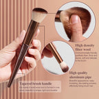 BS-MALL Makeup Brush Set 18 Pcs Premium Synthetic Foundation Powder Concealers Eye shadows Blush Makeup Brushes with black case (B-Brown)