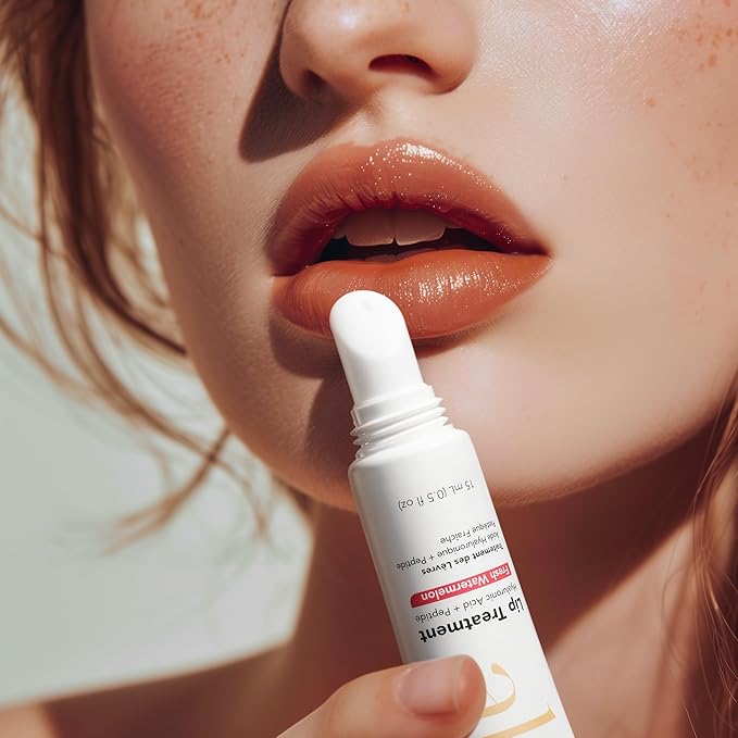 Alfie Hyaluronic Acid Lip Booster -Watermelon Flavor -15ml/0.5 Fl. Oz -Peptide Lip Treatment -Lip Plumper & Filler -Lip Serum & Moisturizer -Lip Volume Hydrating Treatment -Vegan Friendly, Non-Toxic